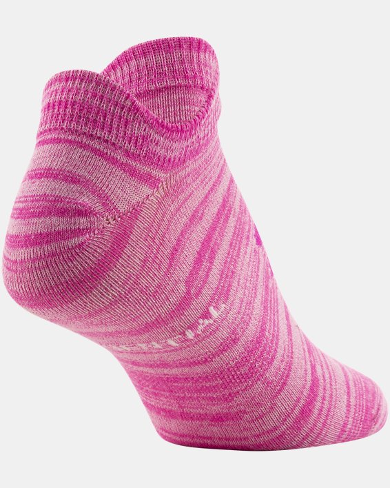 Women's UA Essential No Show – 6-Pack Socks, Pink, pdpMainDesktop image number 3